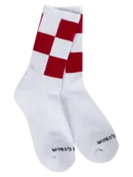 World's Softest Socks Checkered Red Crew Socks