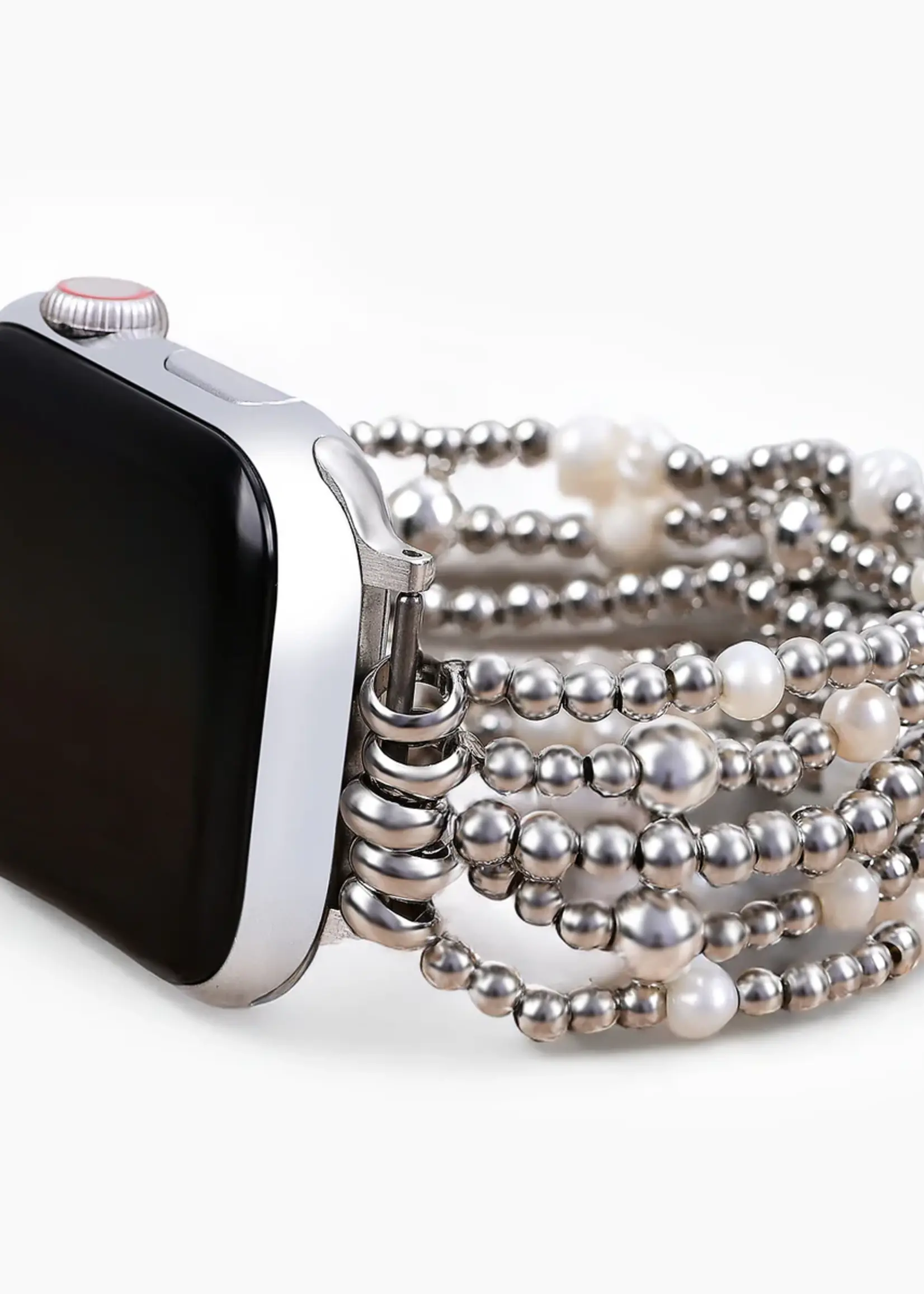 Cape Diablo Shimmering Pearl Stretch Apple Watch Band-Large
