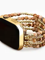 Cape Diablo Golden Earth Jasper Stretch Apple Watch Band-Large