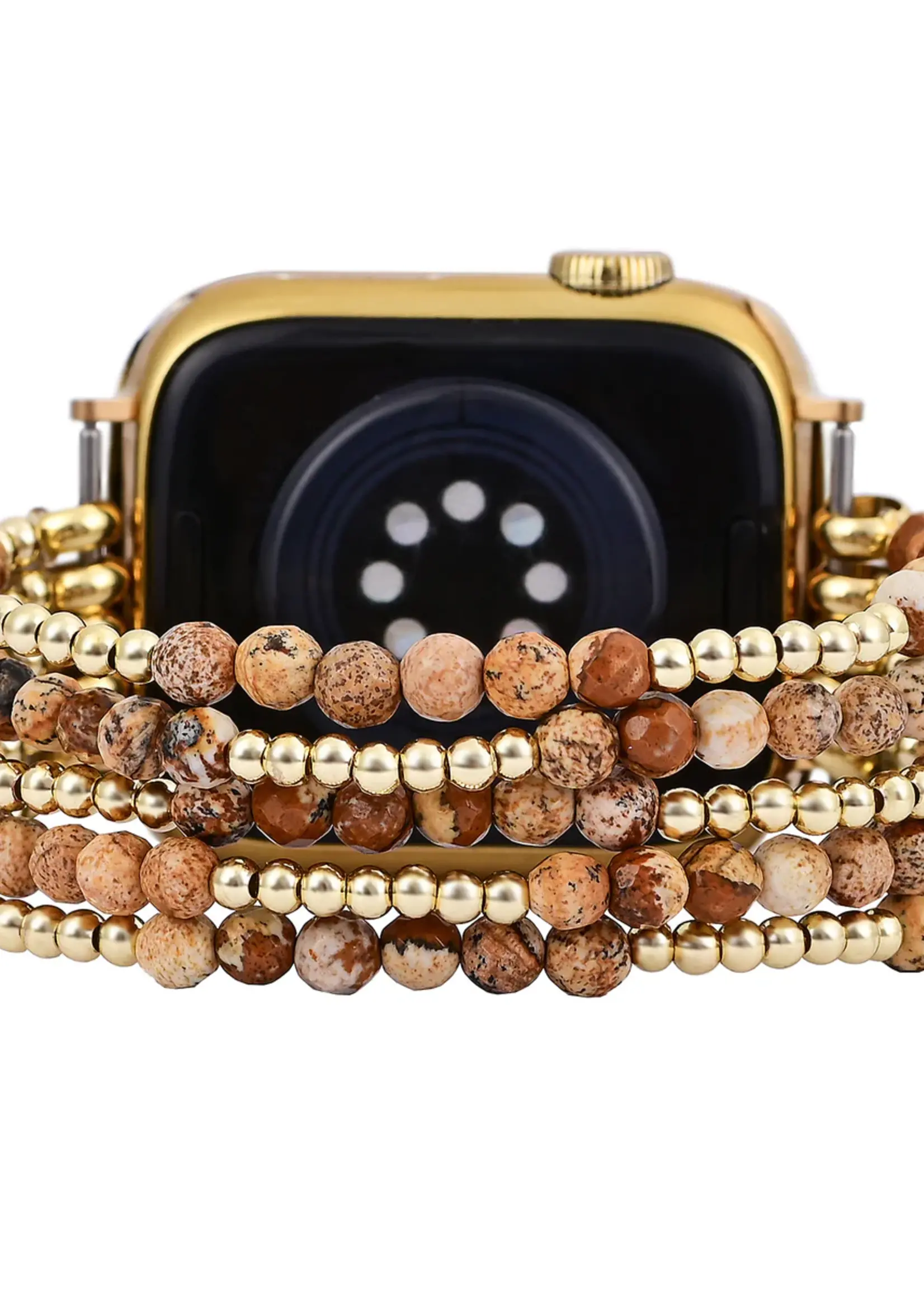 Cape Diablo Golden Earth Jasper Stretch Apple Watch Band-Small