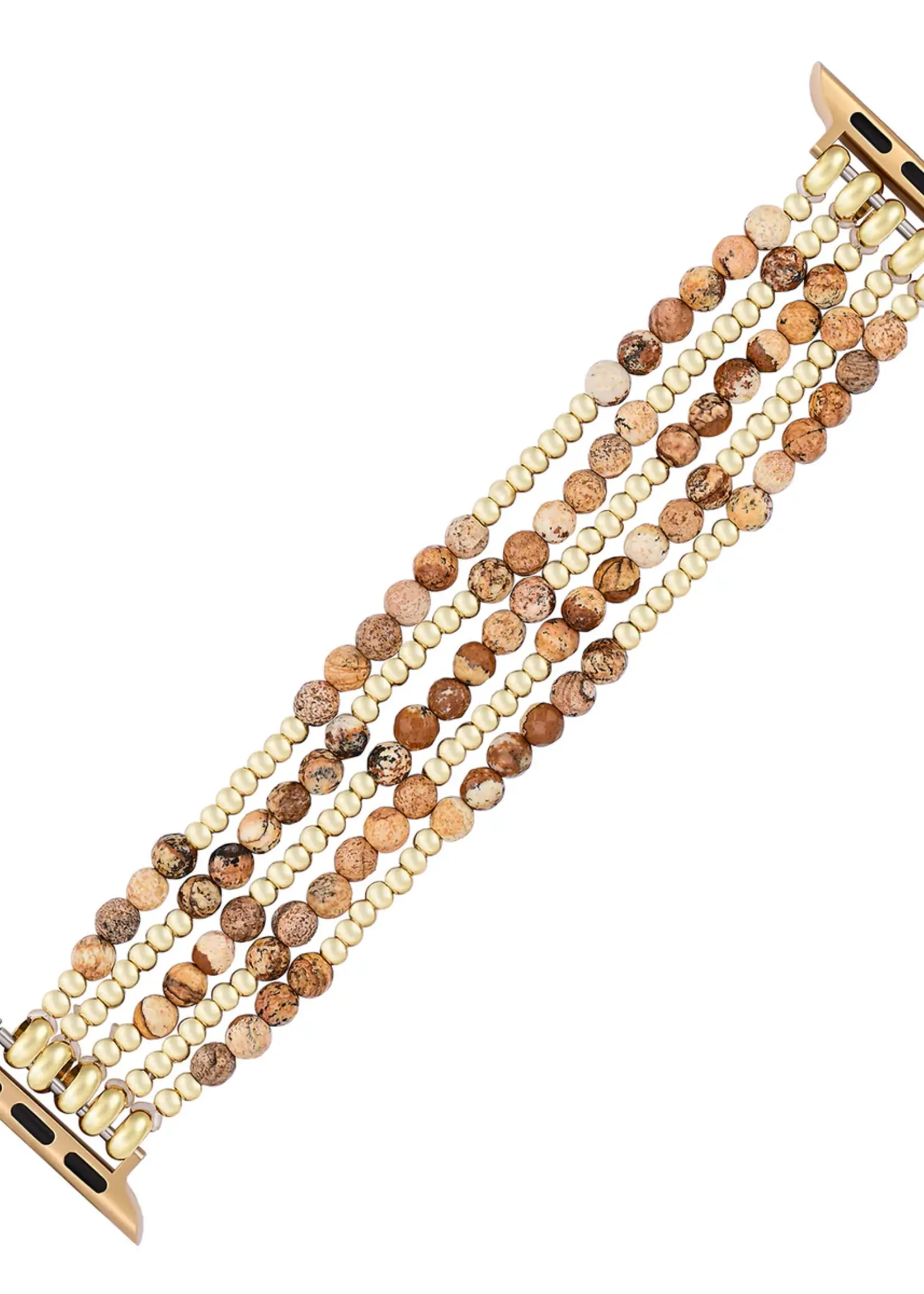 Cape Diablo Golden Earth Jasper Stretch Apple Watch Band-Small