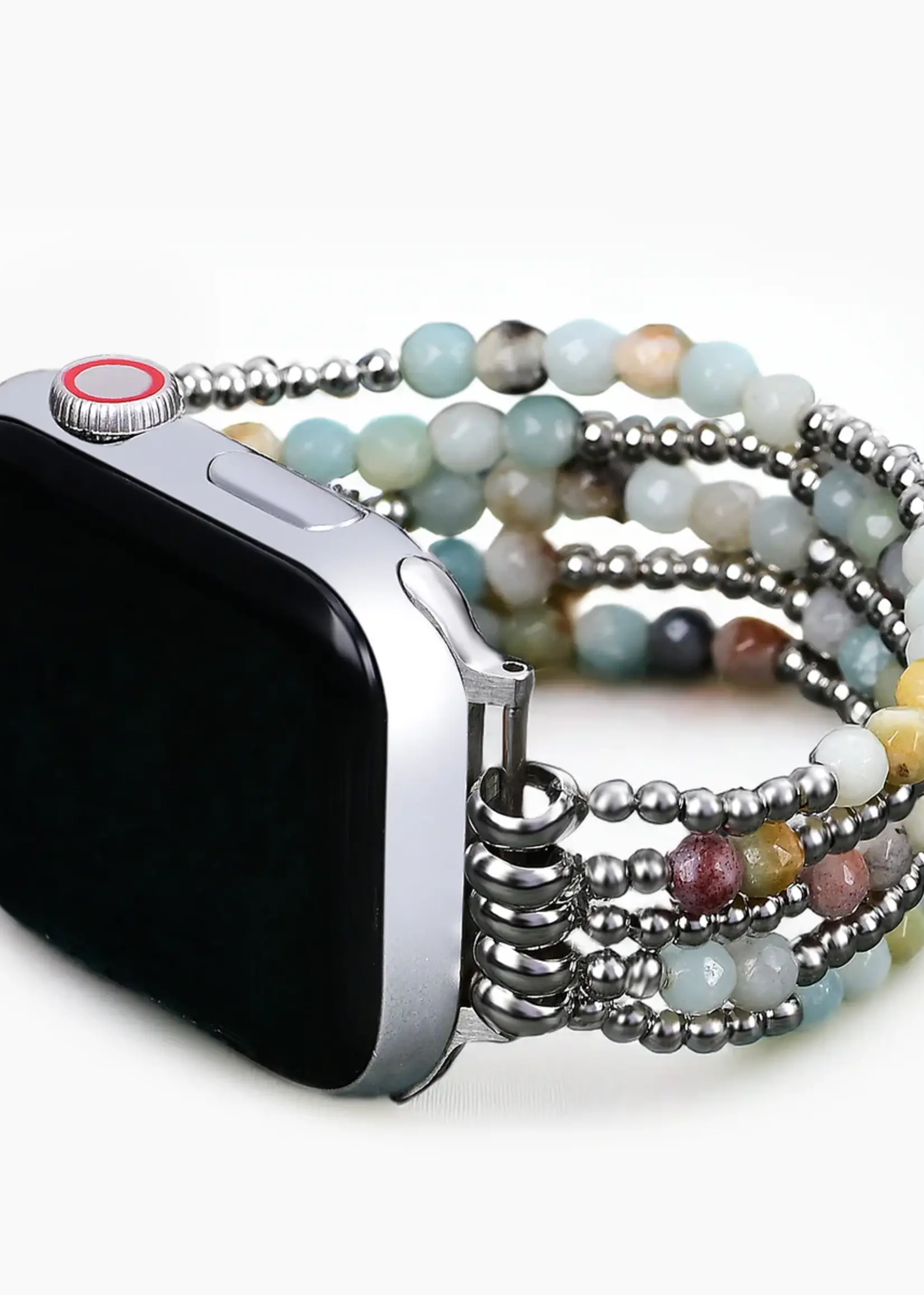 Cape Diablo Amazonite Brilliance Stretch Apple Watch Band-Large