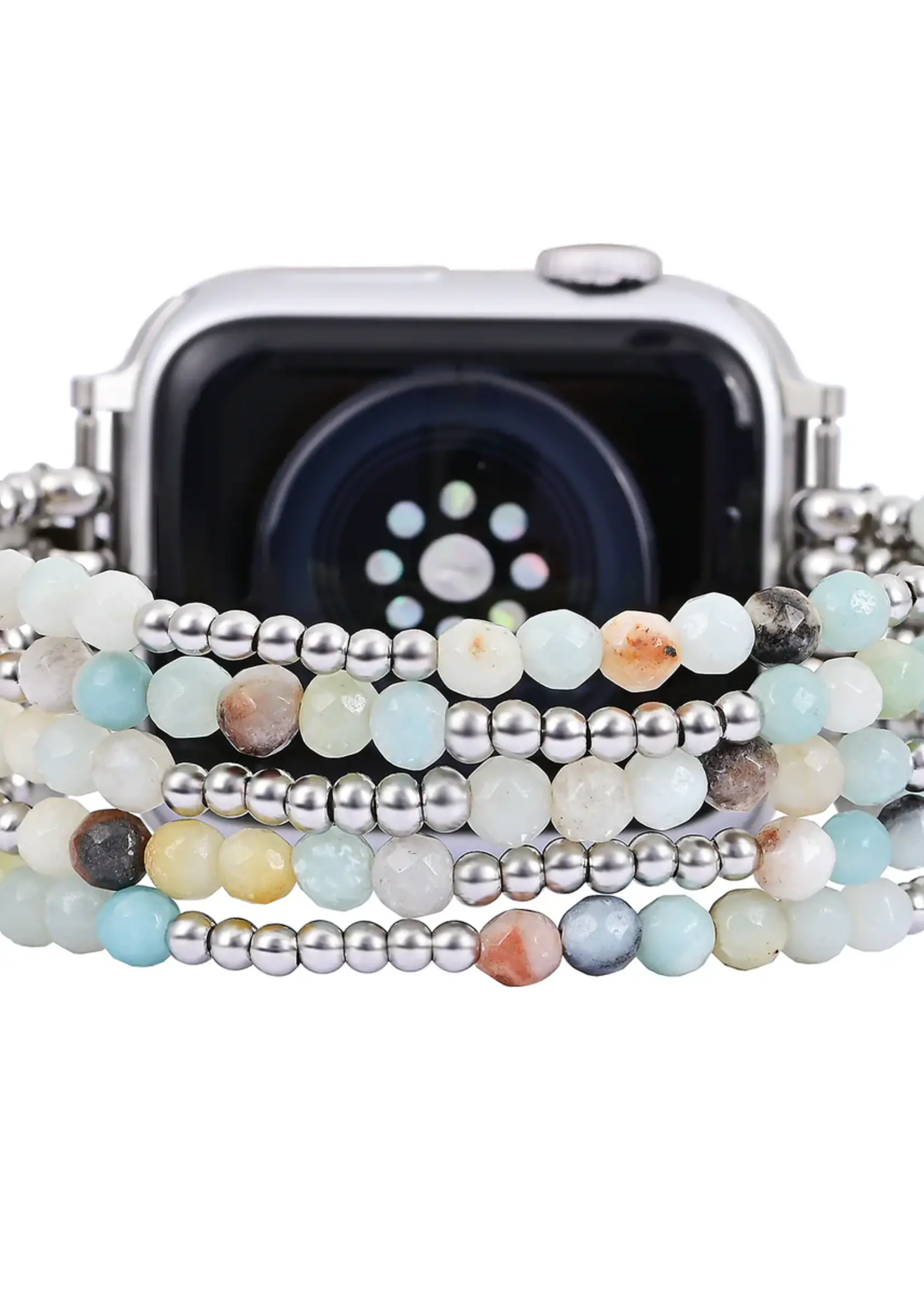 Cape Diablo Amazonite Brilliance Stretch Apple Watch Band-Large