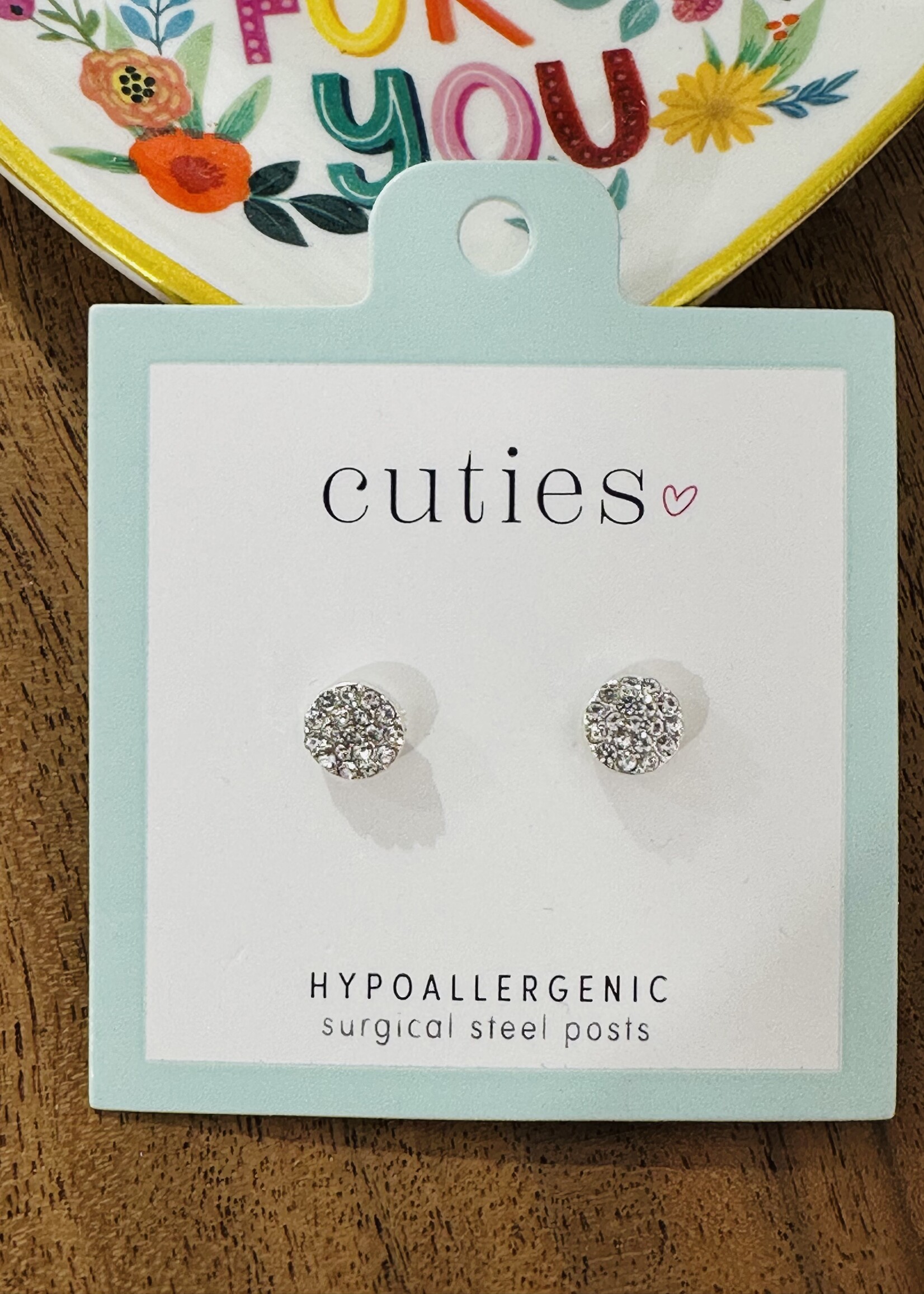 Silver Multi-Sparkle Studs