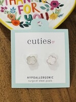 Periwinkle Silver Iridescent Clover