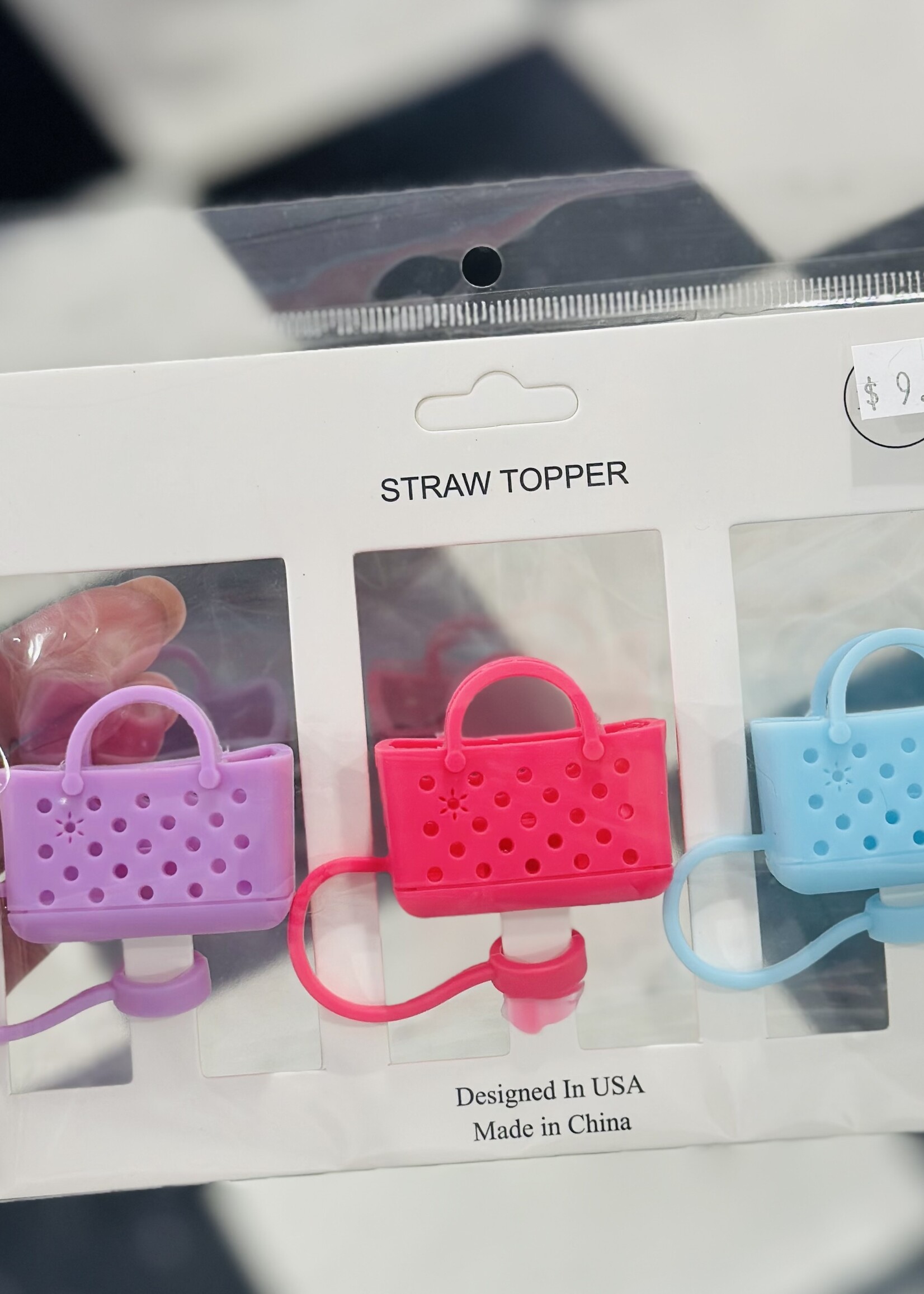 Queens Mini Bogg Bag Straw Toppers-3 pack