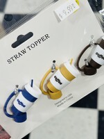 Queens Mini Coffee Cup Straw Toppers-3 pack