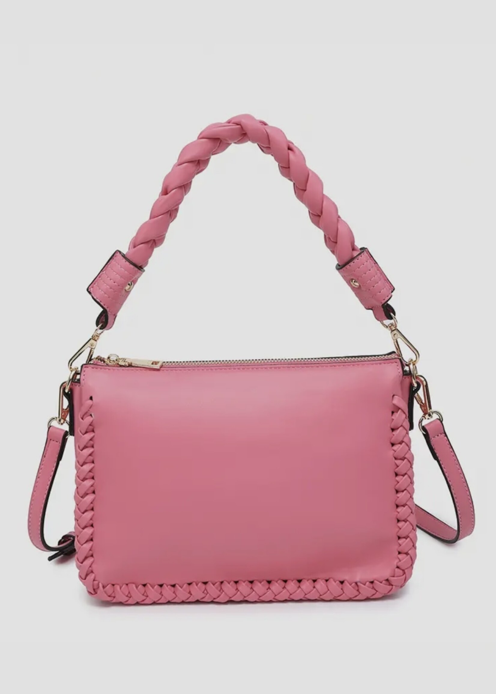 Jen & Co. The Judith Whipstitch Shoulder Bag in Bubblegum