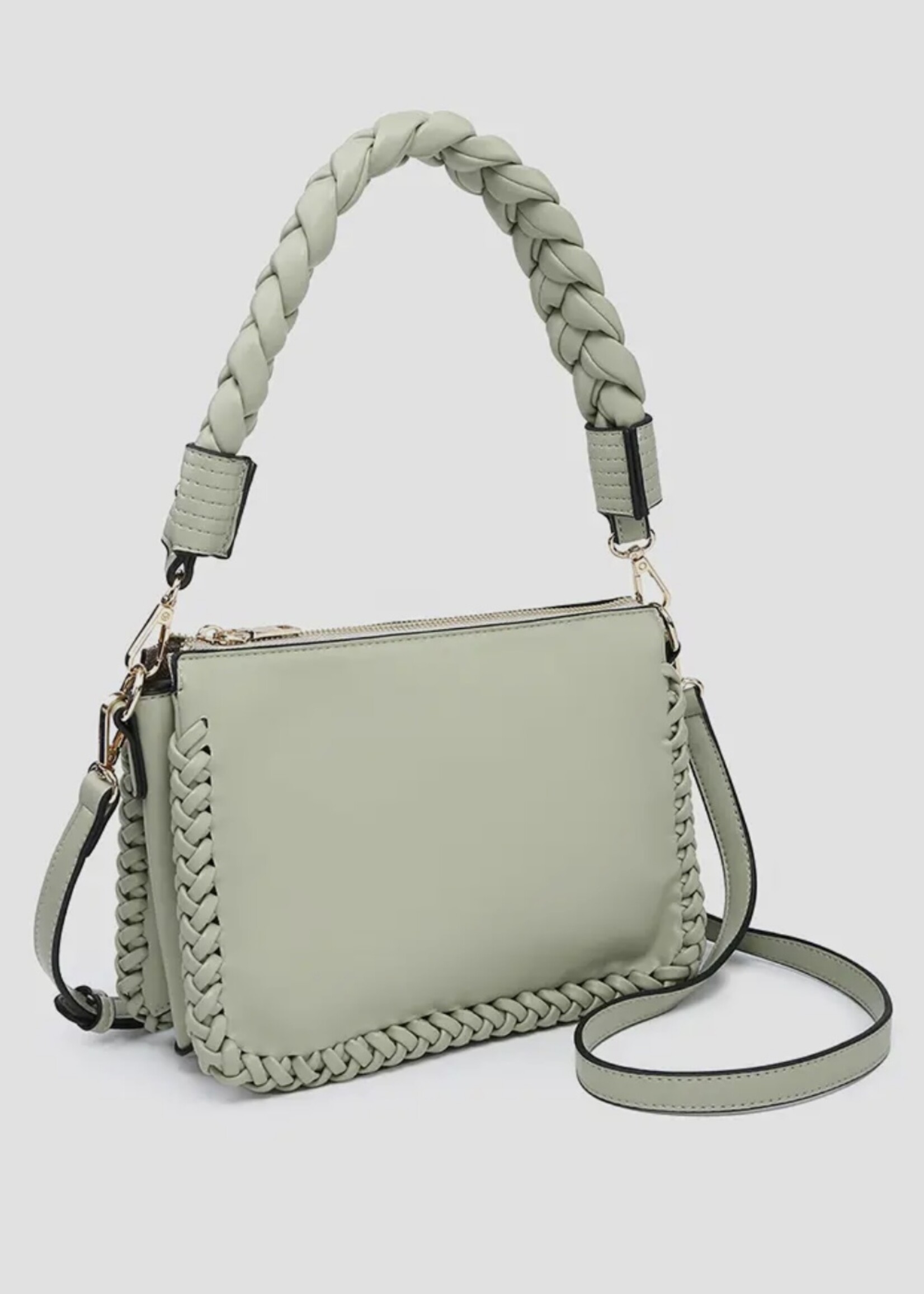 Jen & Co. The Judith Whipstitch Shoulder Bag in Bubblegum