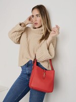 Jen & Co. Agnes Satchel Bag in Cherry Red