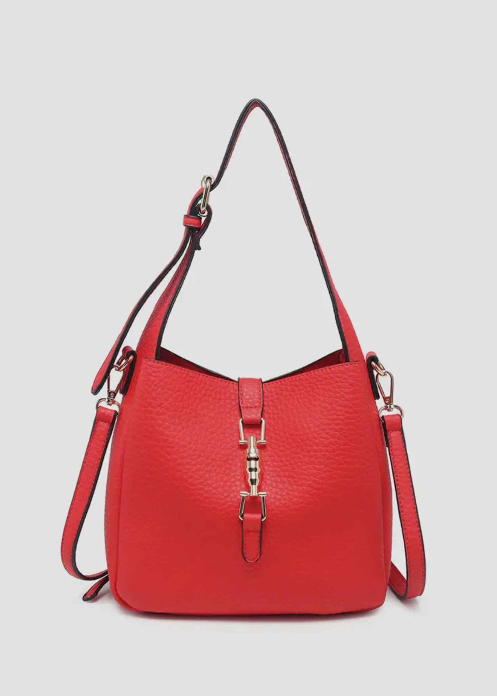 Jen & Co. Agnes Satchel Bag in Cherry Red