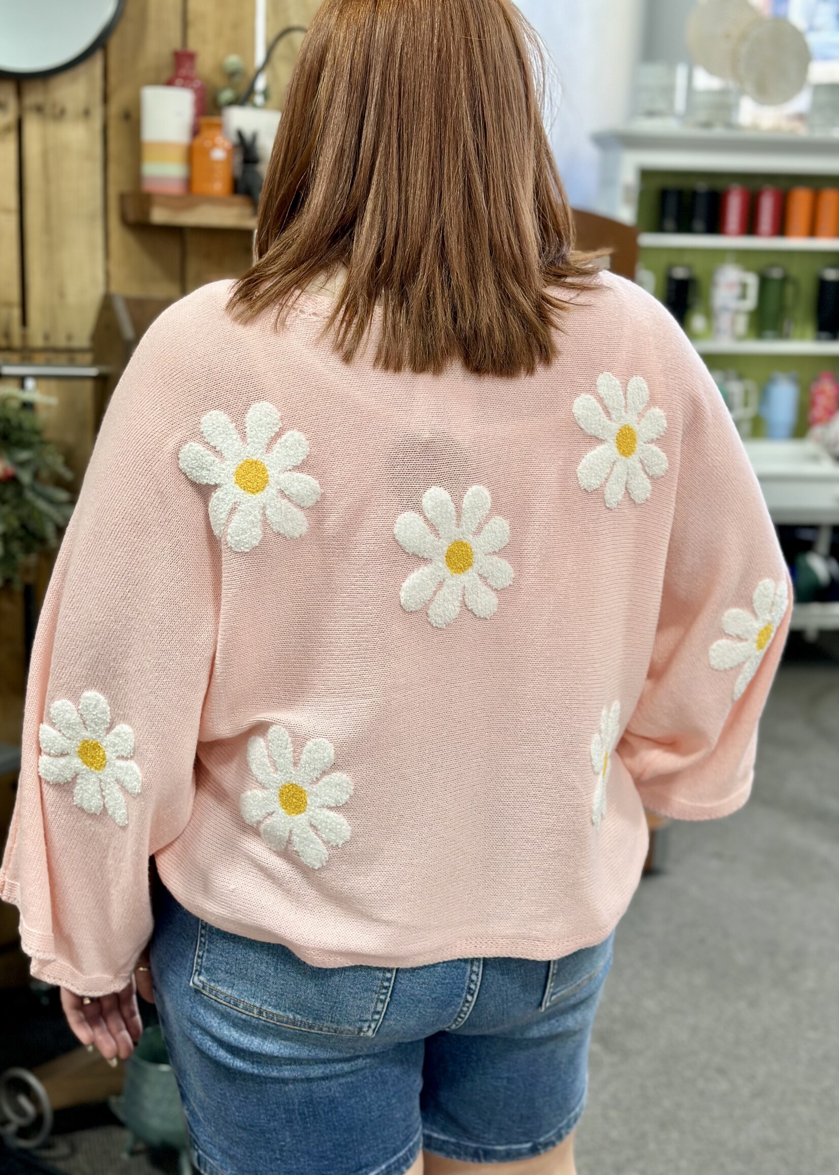 Bibi Blush Daisy Spring Sweater Top