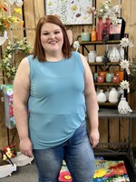 Zenana On the Town Tank in Dusty Teal