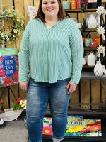 Grace+Emma Country Club Button Up in Green