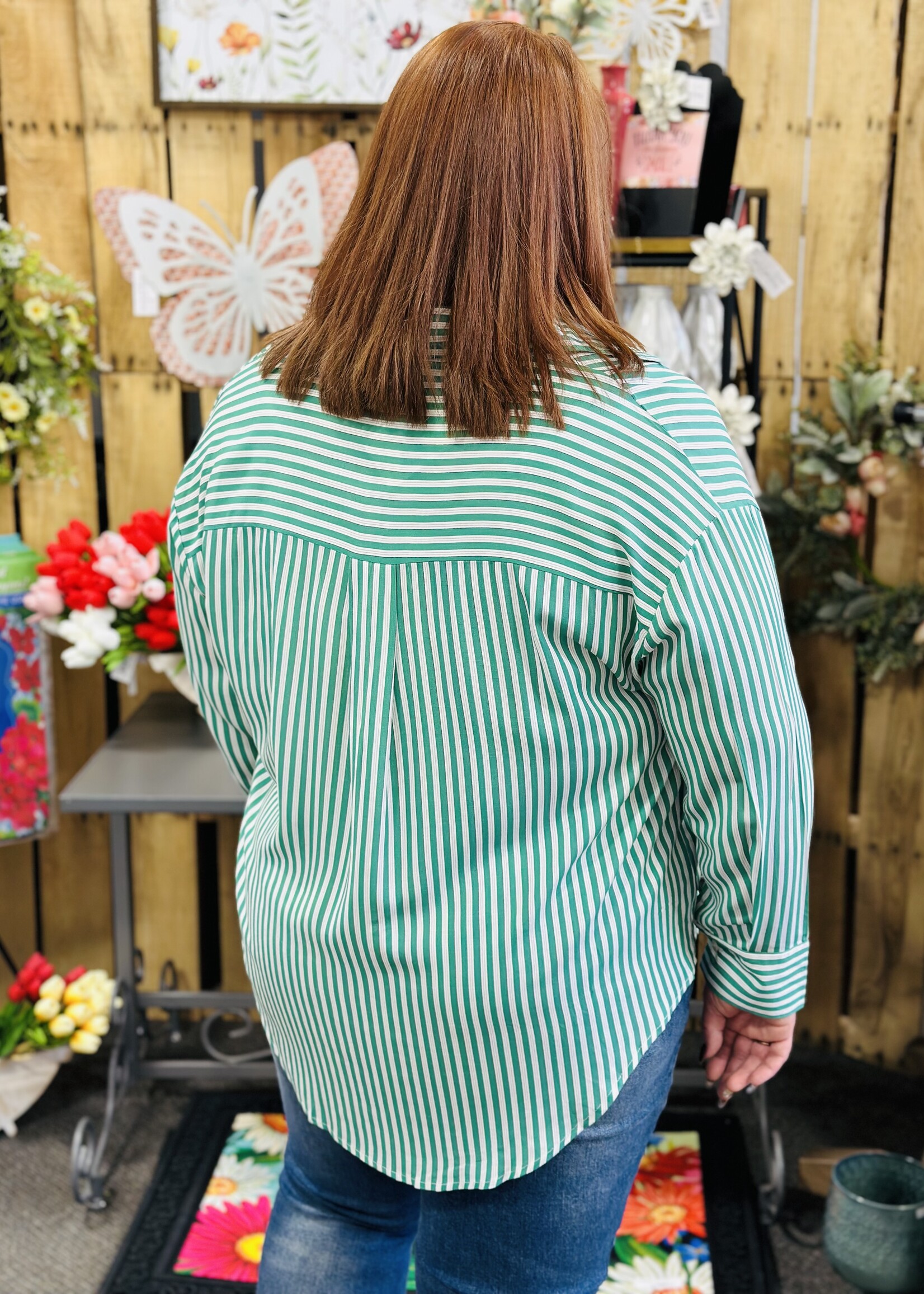 Grace+Emma Country Club Button Up in Green