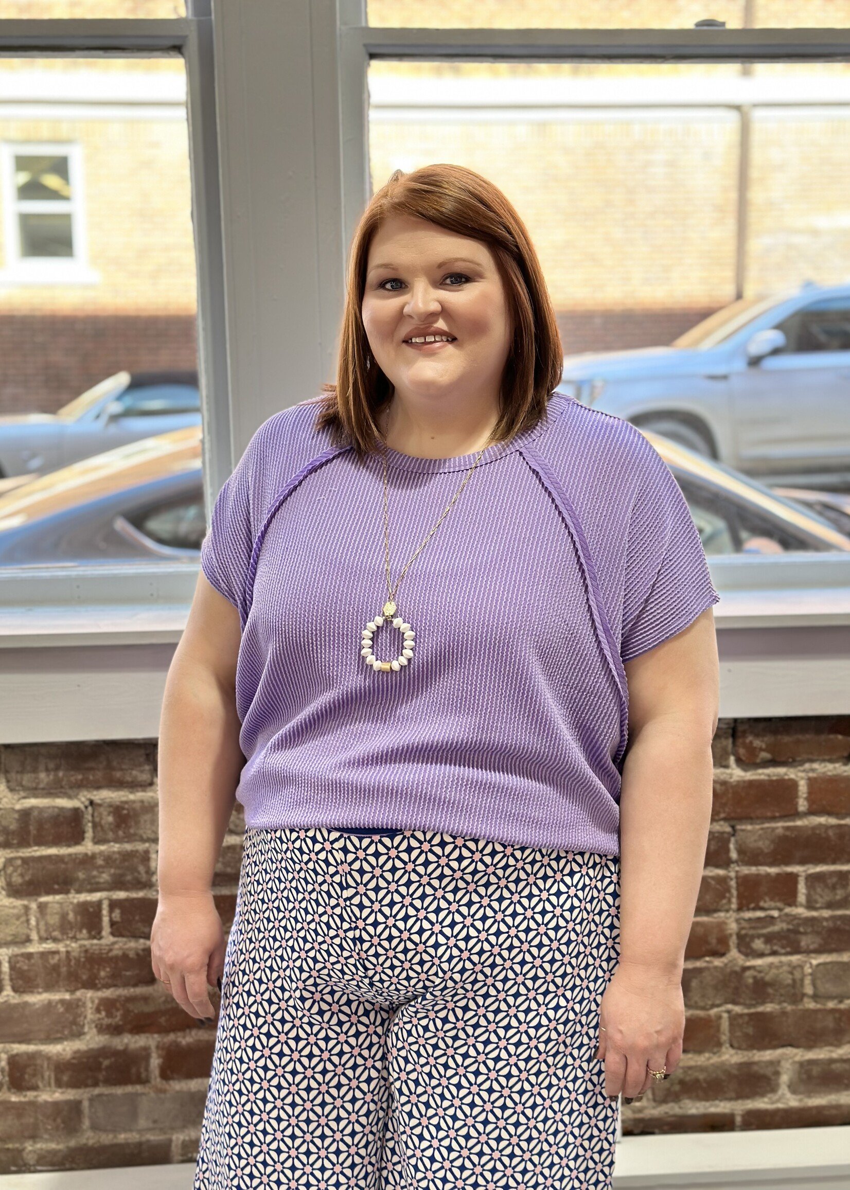 Andre by Unit Everyday Essential Top in Dark Lavender