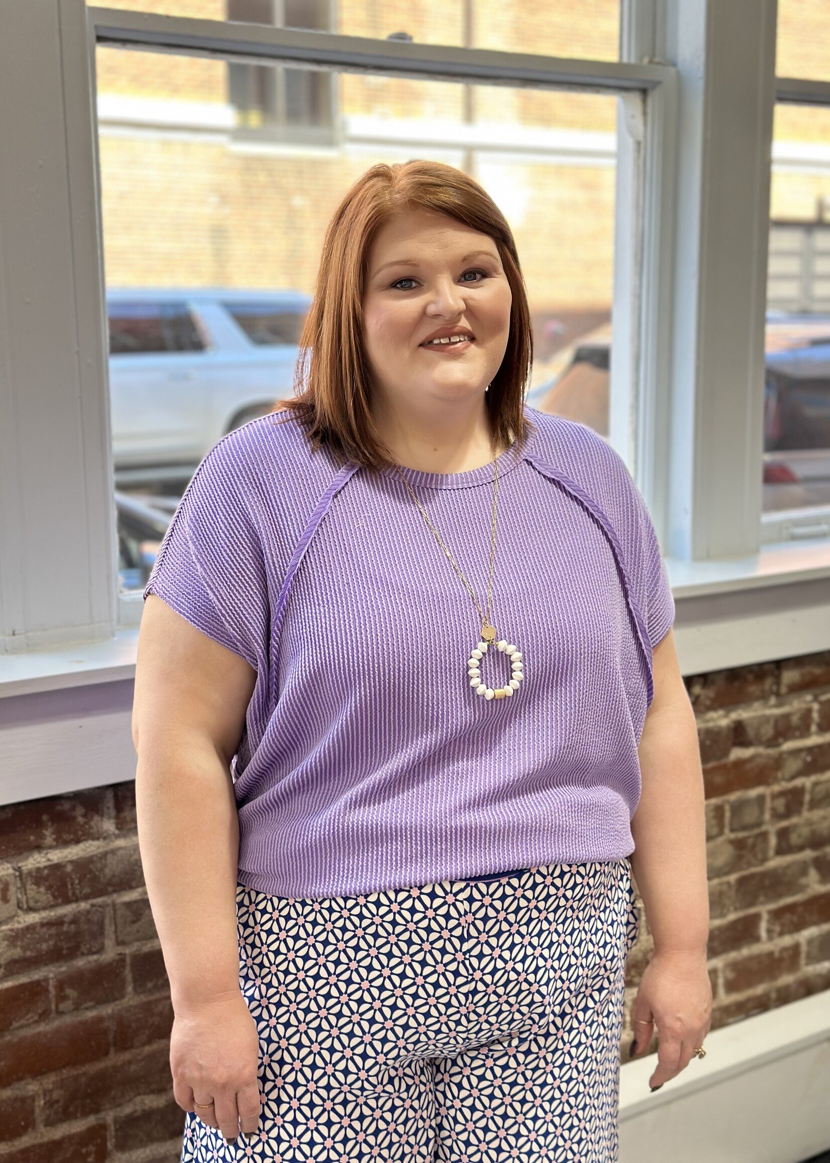 Andre by Unit Everyday Essential Top in Dark Lavender