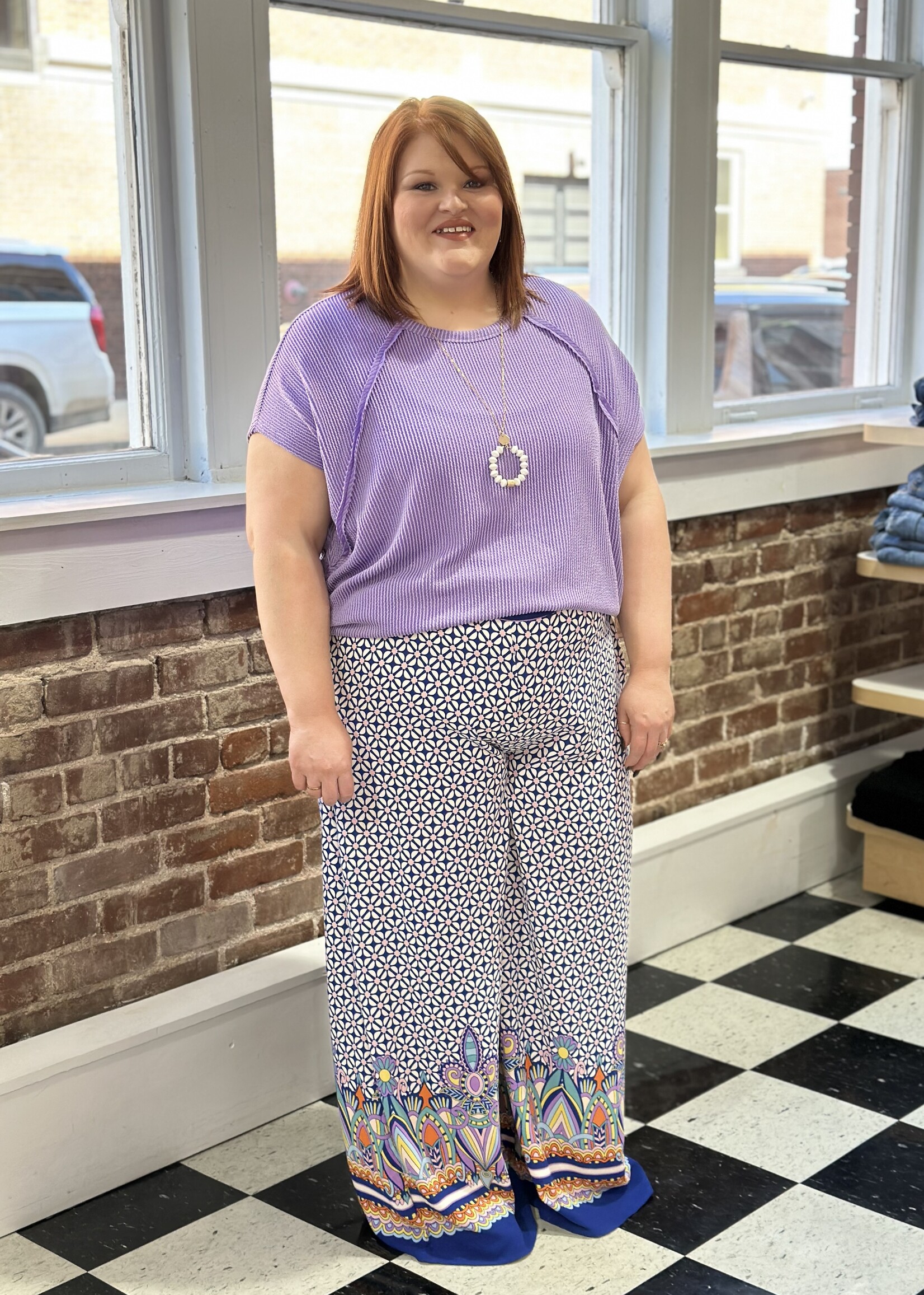 Andre by Unit Everyday Essential Top in Dark Lavender