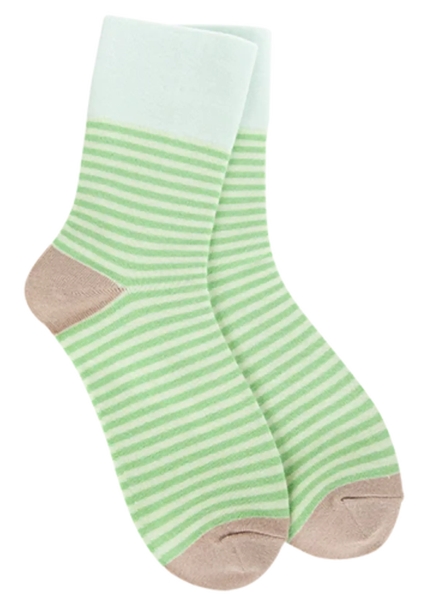 World's Softest Socks Socks-Lime Stripe Crew