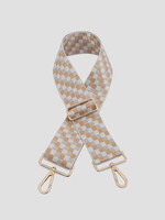 Jen & Co. Beige Check Guitar Strap