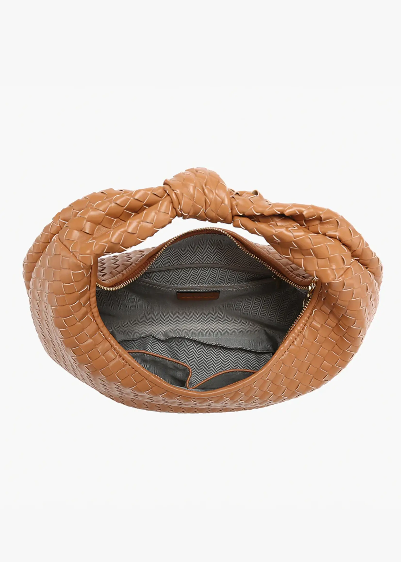Jen & Co. Valentina Woven Hobo Bag in Camel