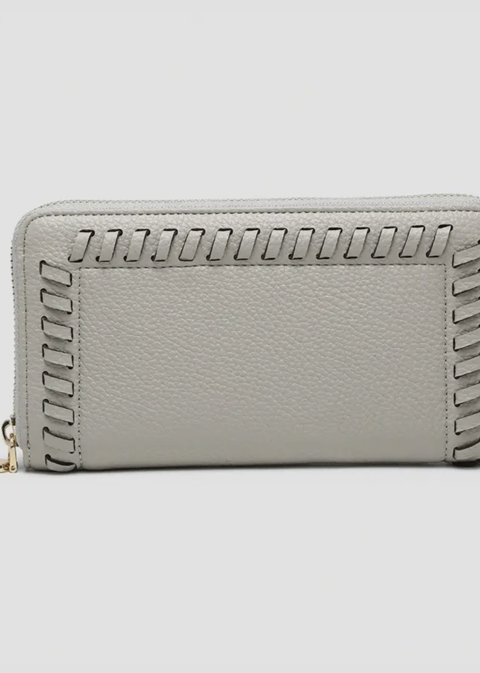 Jen & Co. Nora Whipstitch Wallet in Warm Grey