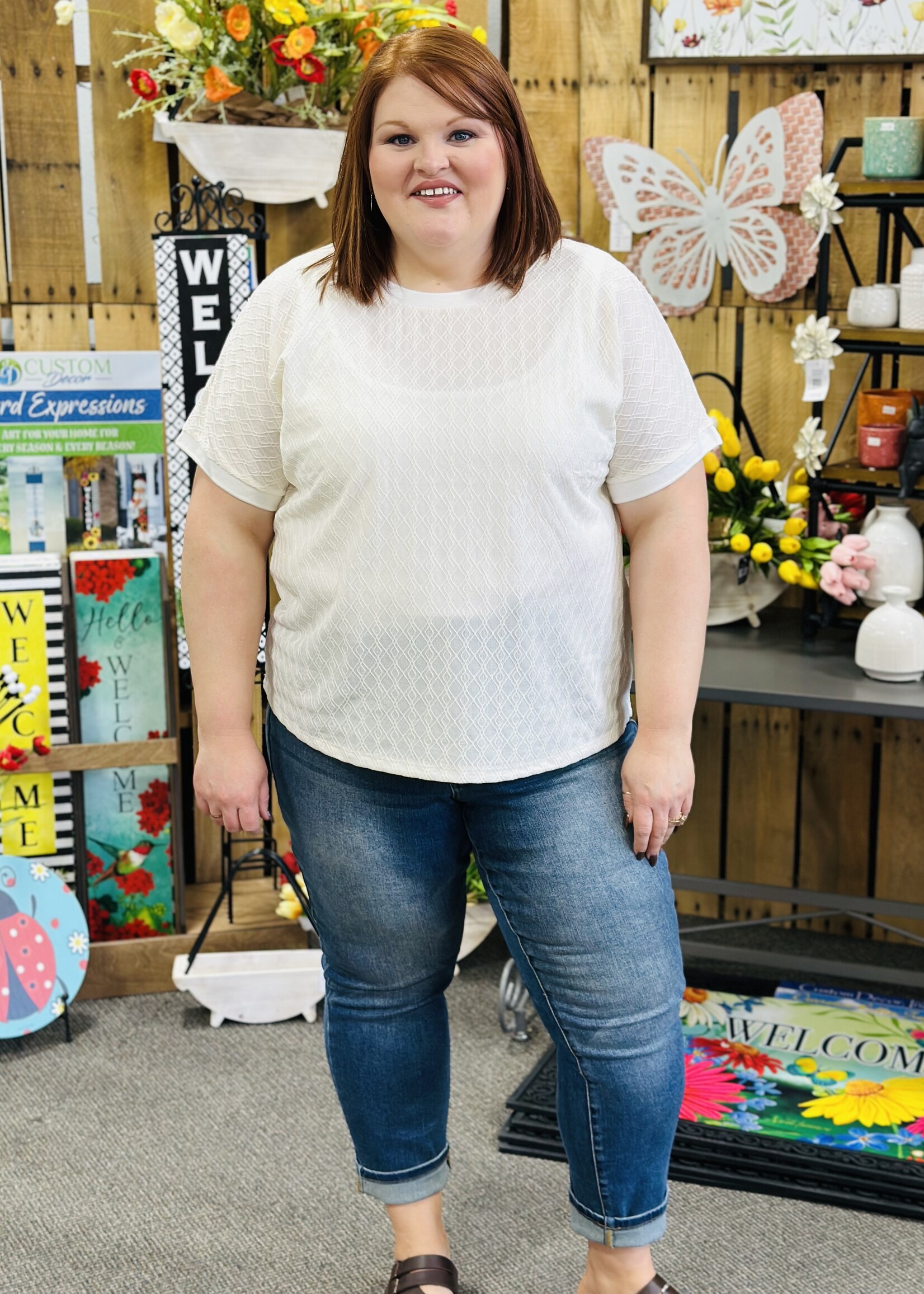 Grace+Emma The Holly Top in Cream