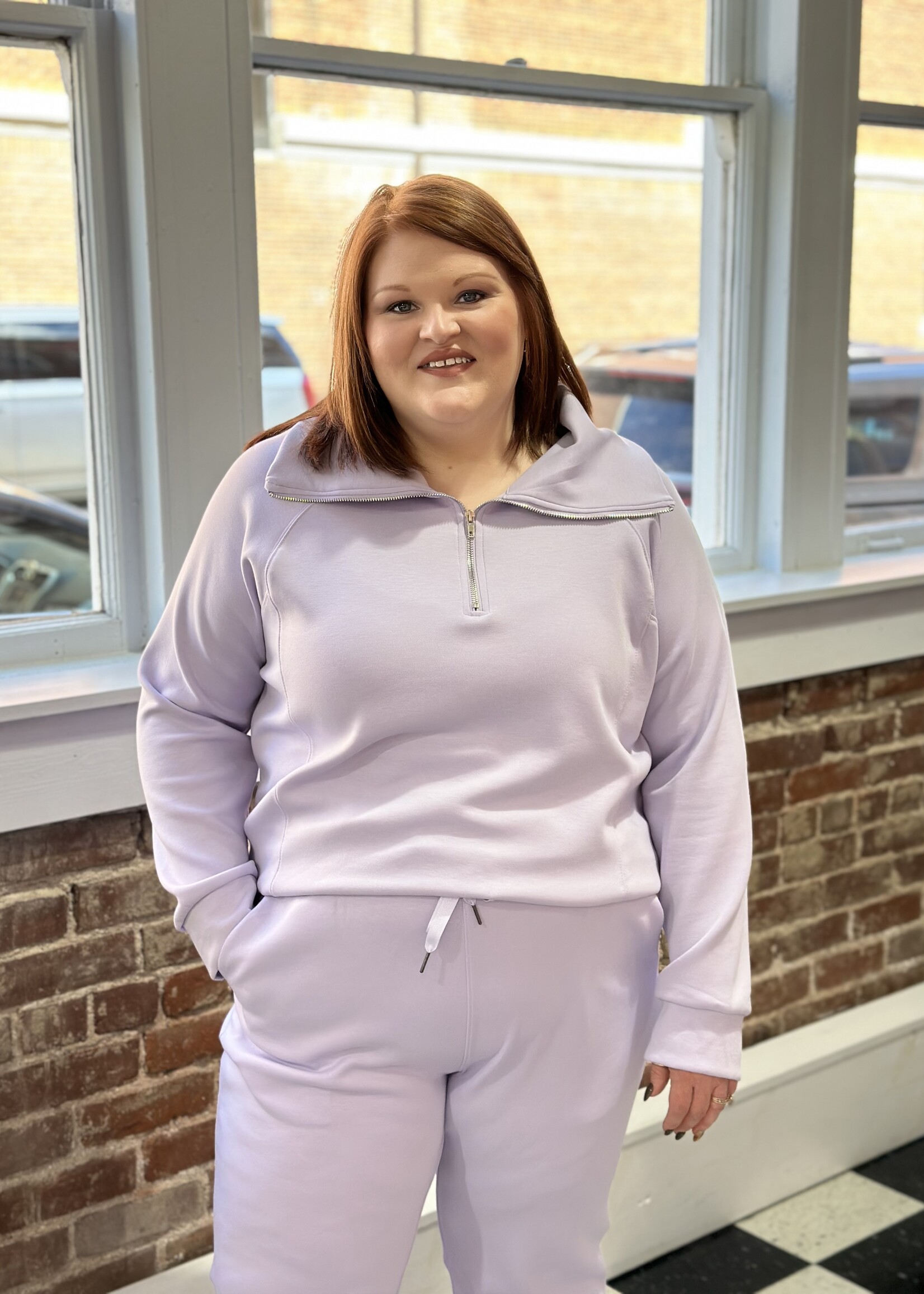 Dear Scarlett Trip to the Hamptons 1/4 Zip in Lavender