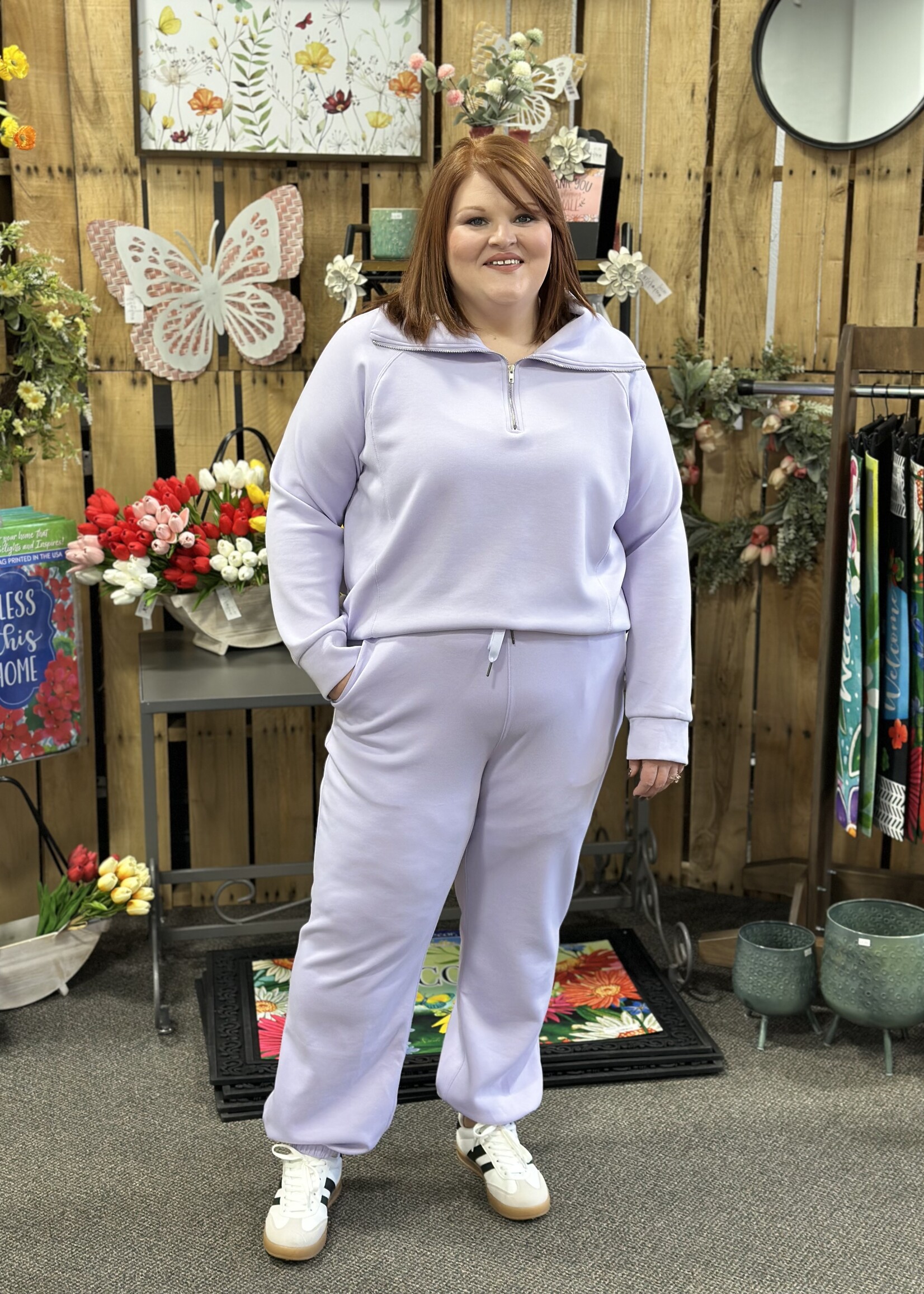 Dear Scarlett Trip to the Hamptons 1/4 Zip in Lavender