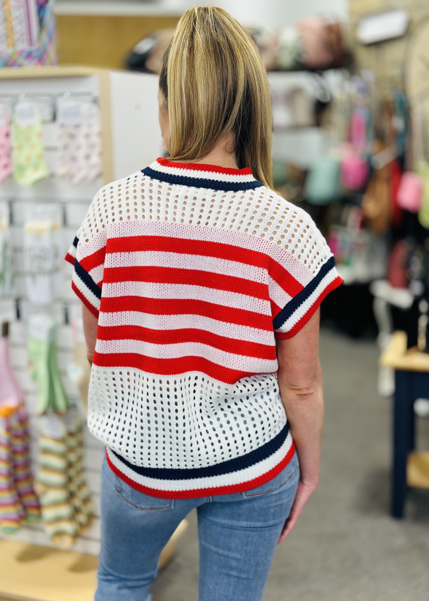 Haptics Salute the Stars Sweater Top