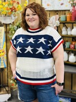 Haptics Salute the Stars Sweater Top