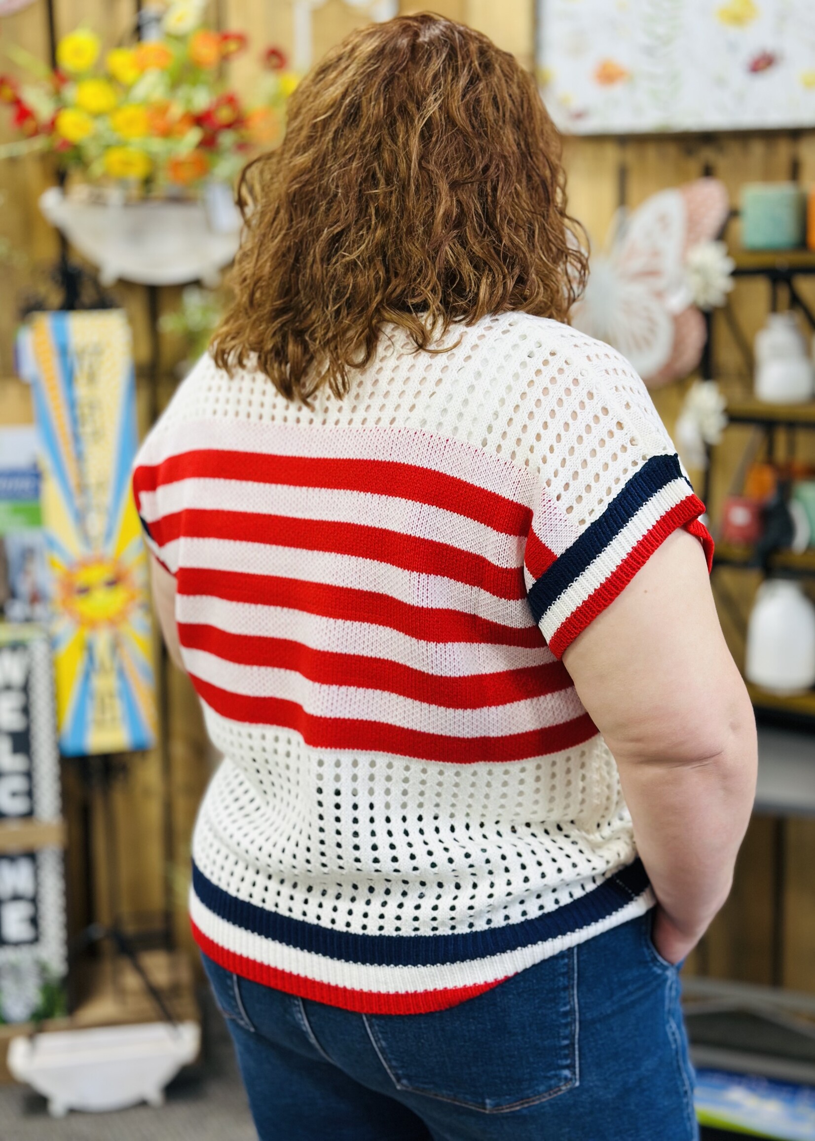 Haptics Salute the Stars Sweater Top