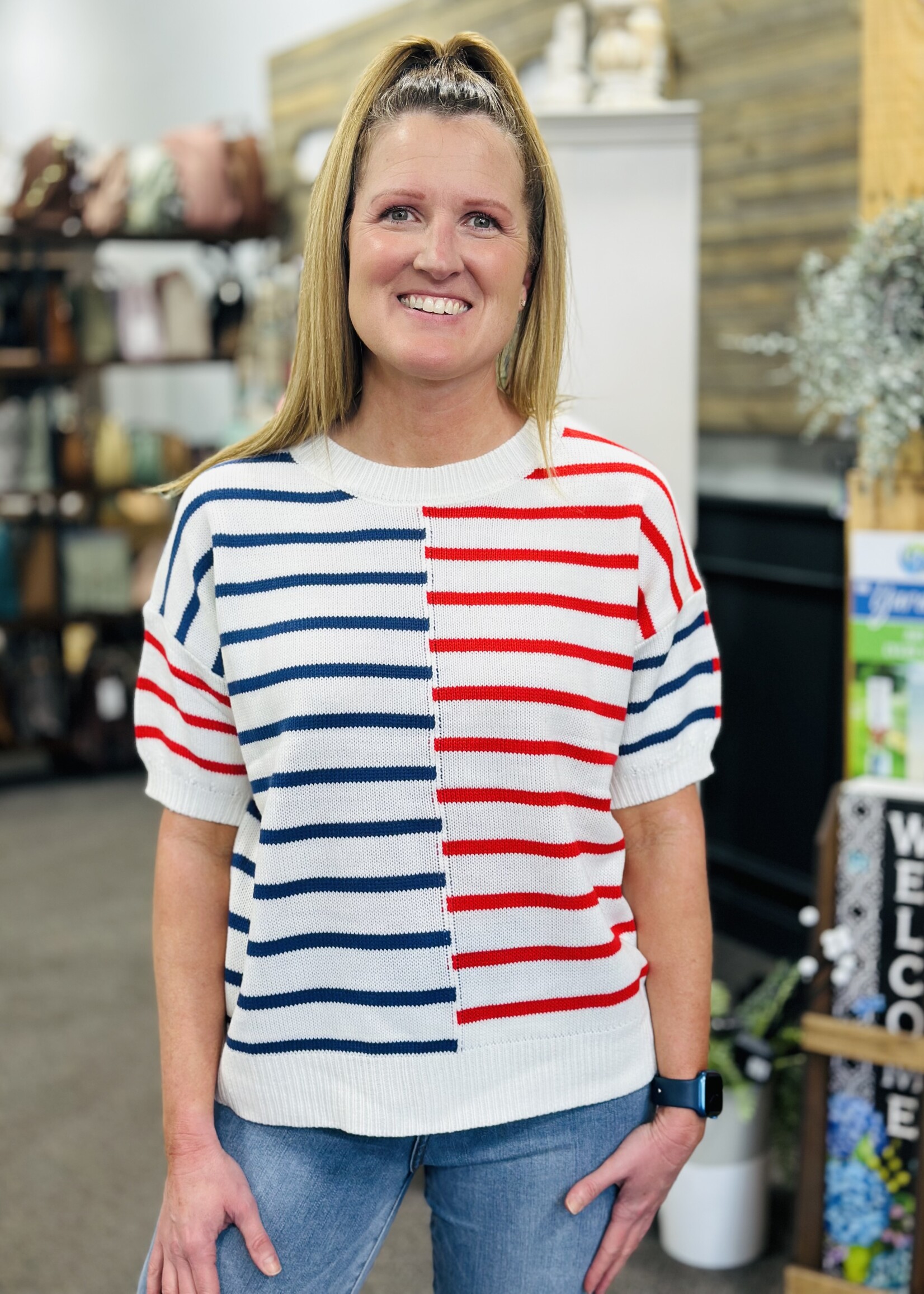 Haptics Seeing Stripes Sweater