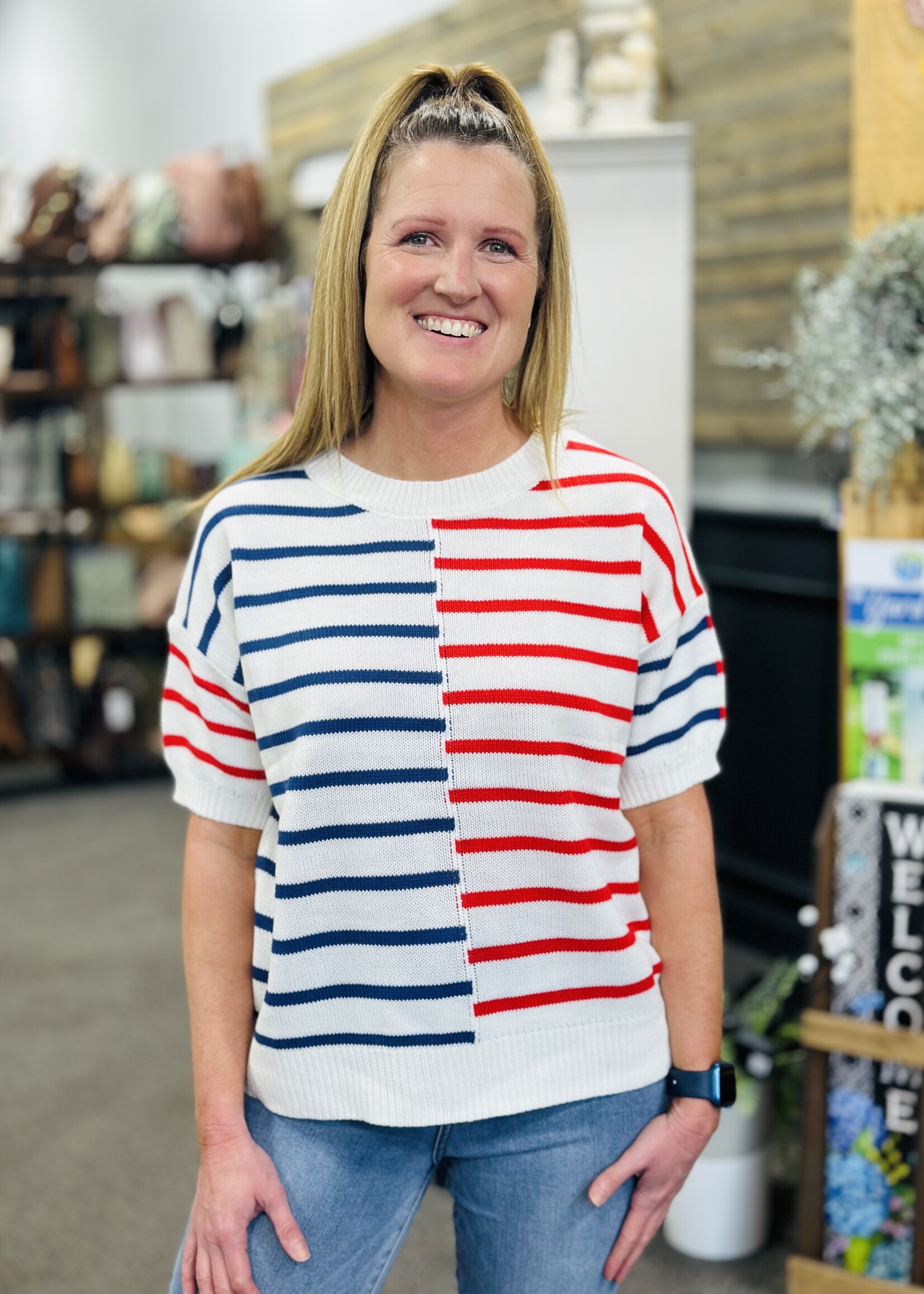 Haptics Seeing Stripes Sweater