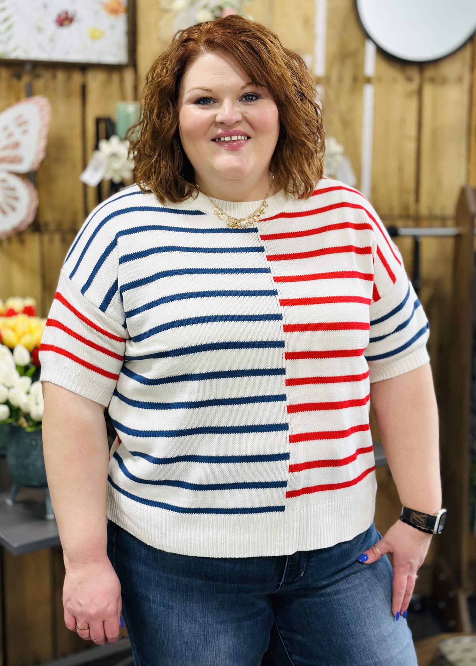 Haptics Seeing Stripes Sweater