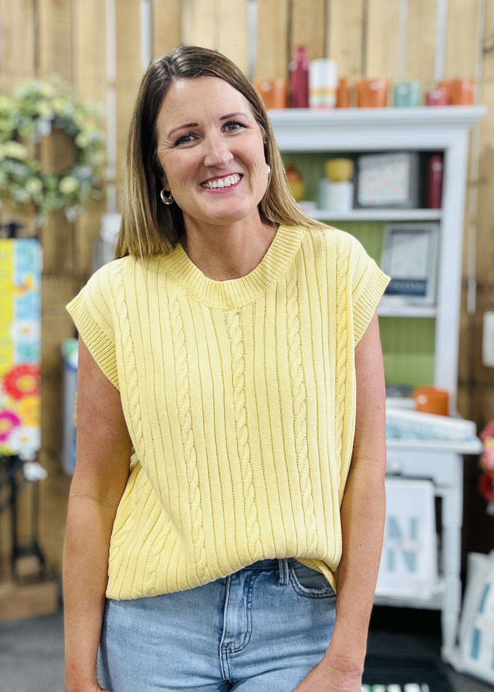 Bibi Yellow Sweater Vest