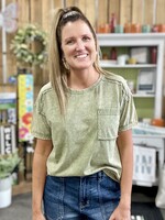 Zenana Long Weekend Top in Light Olive