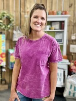 Zenana Long Weekend Top in Plum