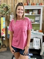Zenana Long Weekend Top in Pink