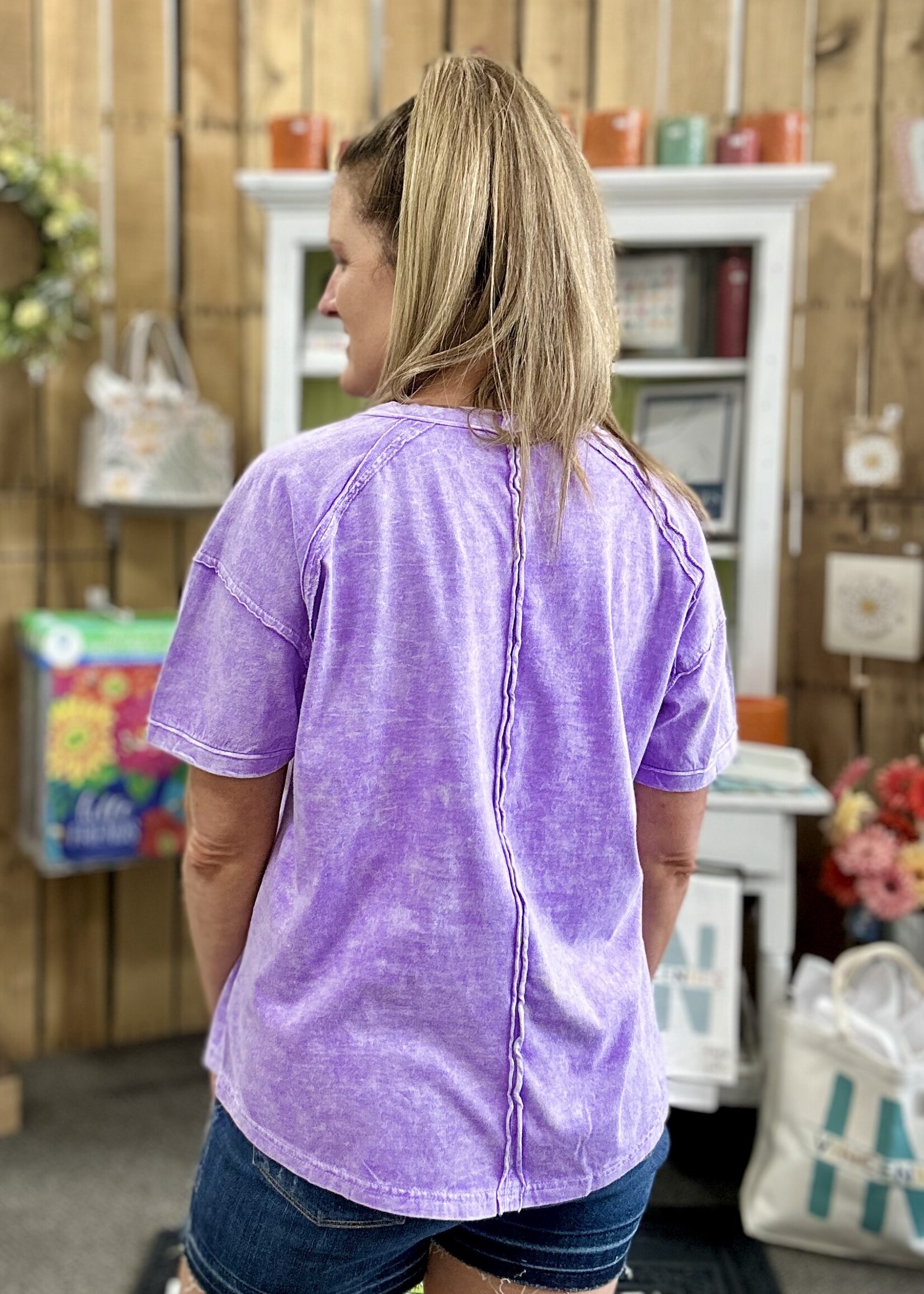Zenana Long Weekend Top in Violet