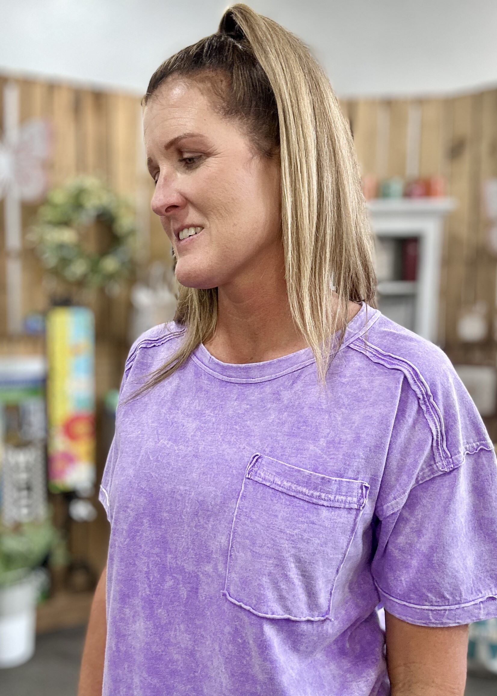 Zenana Long Weekend Top in Violet