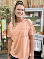 Zenana Long Weekend Top in Orange