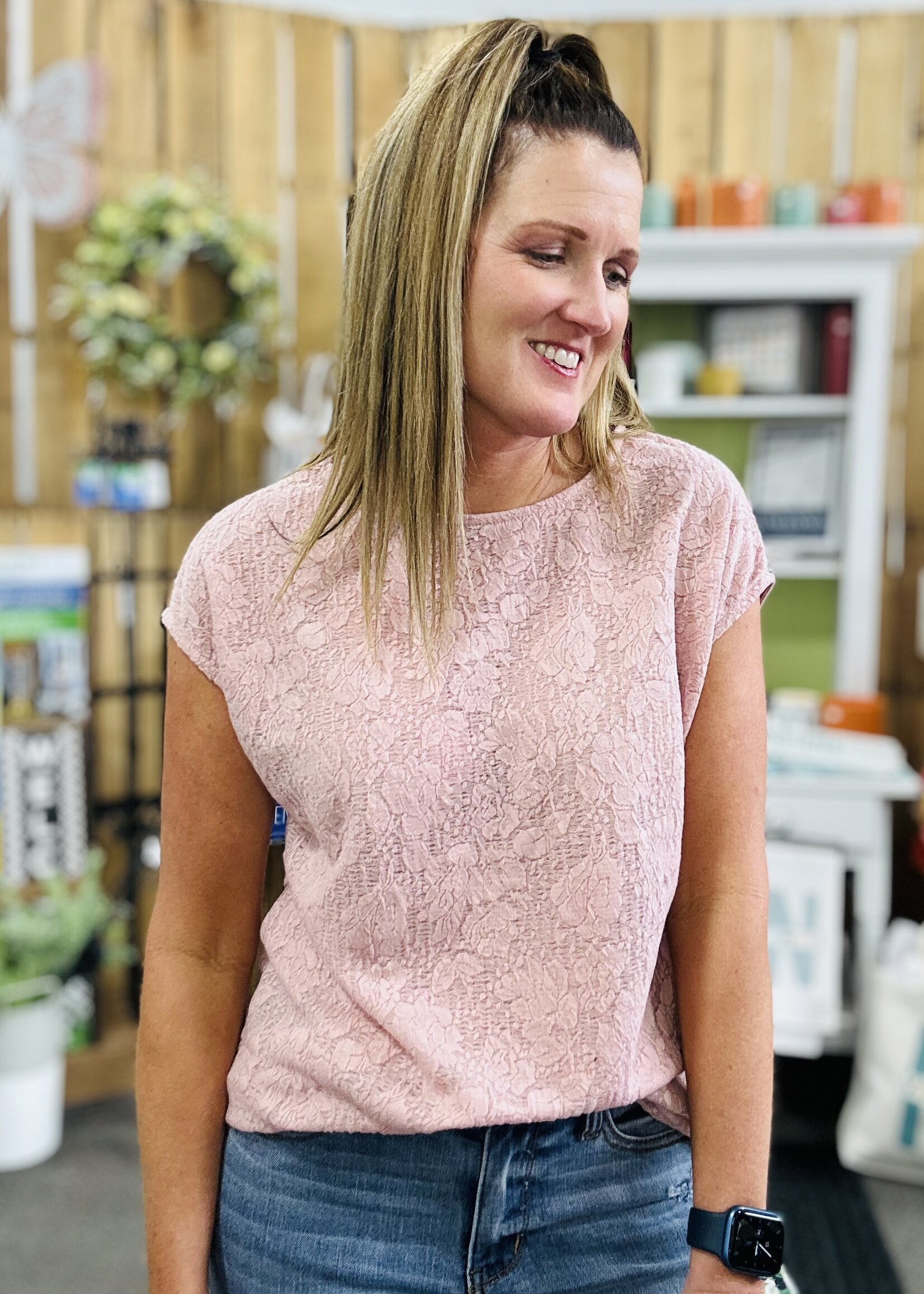 7th Ray Day Date Top in Blush