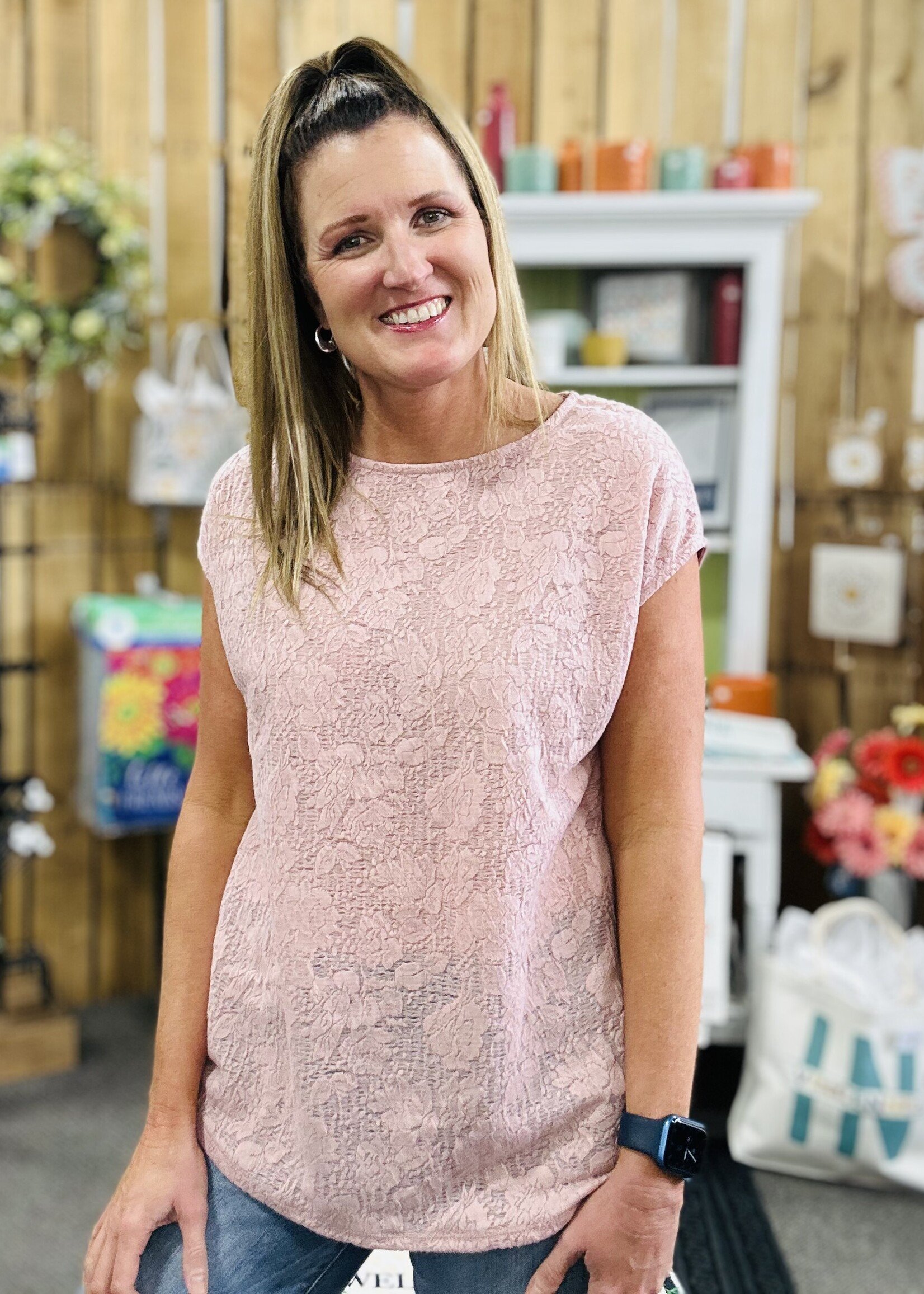 7th Ray Day Date Top in Blush