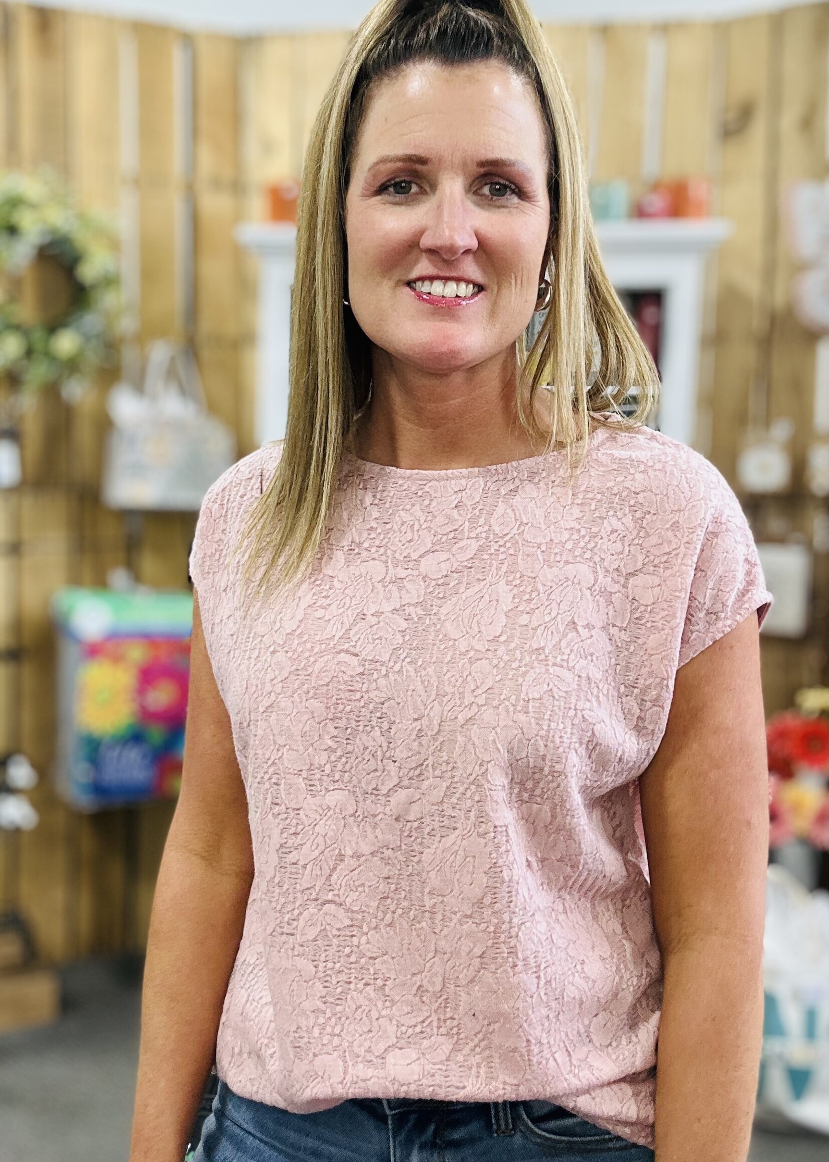 7th Ray Day Date Top in Blush