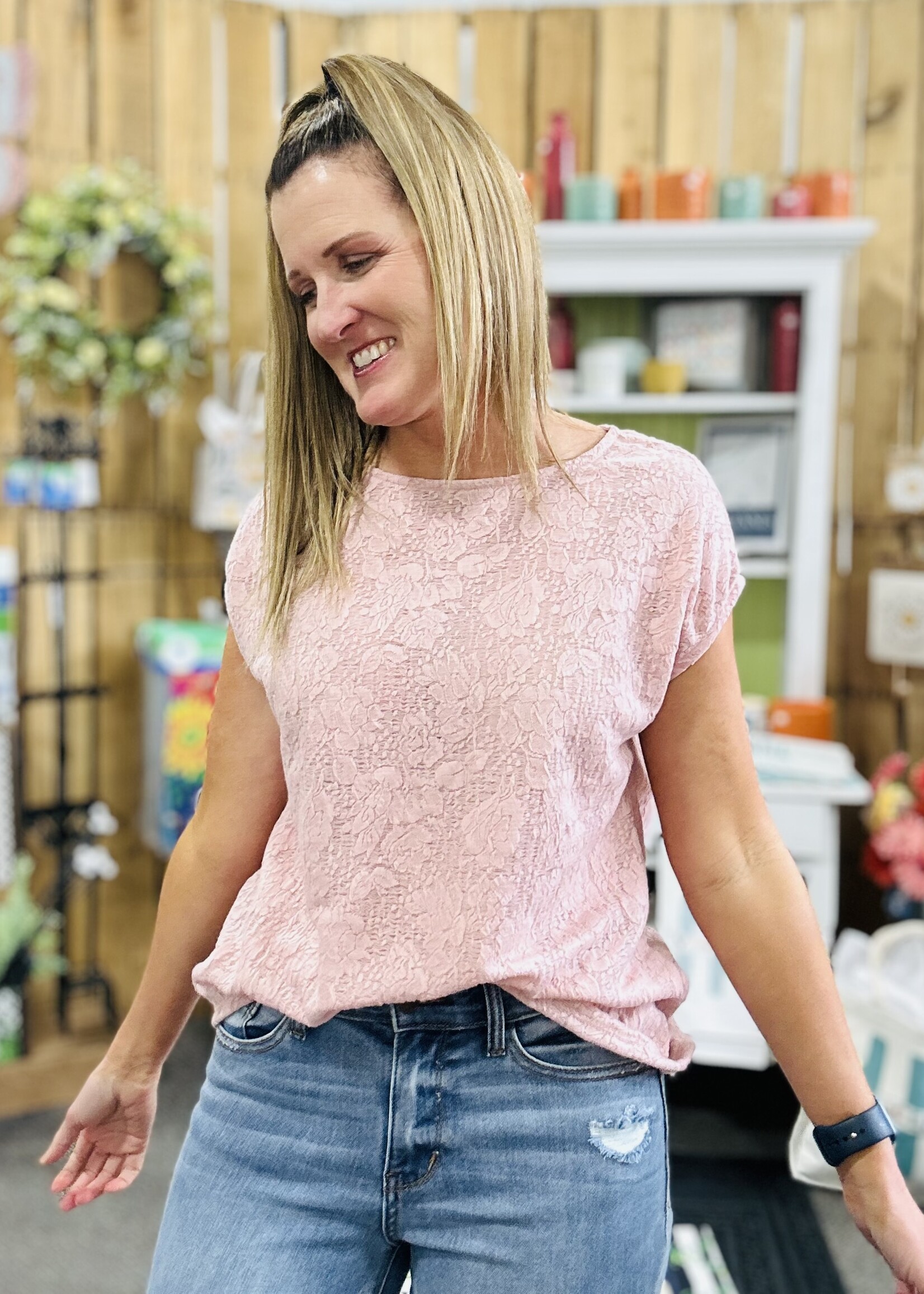 7th Ray Day Date Top in Blush