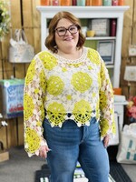Haptics Here Comes The Sun Crochet Top