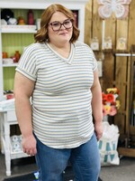 Heimish The Jackie Top in Chambray Stripe