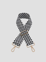 Jen & Co. Black/White Check Guitar Strap