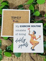 Tipsy Coaster Diddly Squats Ceramic Coaster